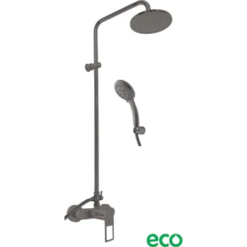 Vodovodní baterie Sprchový systém RAV SLEZÁK Nil kartáčovaná metal grey NL282.5/7-1MGK