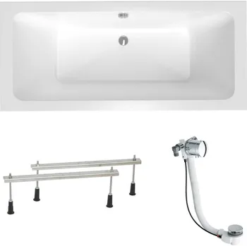 Umyvadlo Obdélníková vana Laguna Nora Plus 160x75 cm akrylát levá i pravá SIKONO1600APN