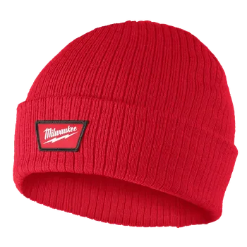 Čepice MILWAUKEE BNC BL zimní čepice červená žebrovaná 4932499385