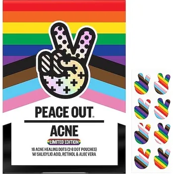 Pleťová maska 760777-PATCHES PRIDE DOTS - Pride Limited Edition - Náplasti na akné s kyselinou salicylovou - PEACE OUT SKINCARE