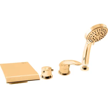 Vodovodní baterie Vanová baterie RAV SLEZÁK se sprchovým setem zlatá D473.0PZ