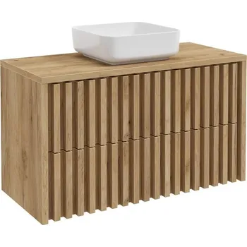Koupelnový nábytek Koupelnová skříňka s krycí desku SAT Delano 100x56x46 cm dub mat DELANO100ZDDE