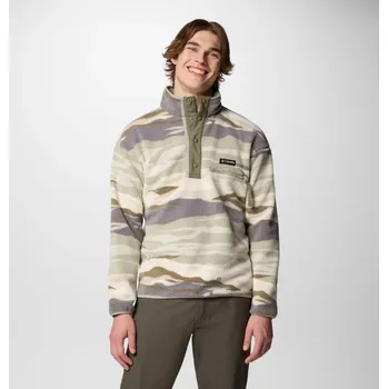 Pánská mikina Columbia Helvetia™ II Printed Half Snap Fleece Velikost: XL / Barva: zelená