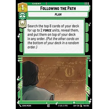 Sběratelská karetní hra Following the Path 103/264 - Legends of the Force Typ karty: Standard