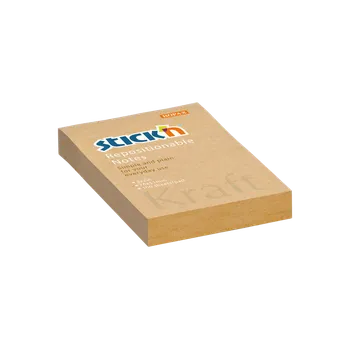 Samolepící bloček Samolepicí bloček Stick'n Kraft 76 × 51 mm, 100 lístků, hnědý