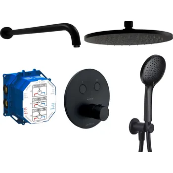 Sprchový set Sprchový systém Paffoni včetně podomítkového tělesa černá SIKOBPPSET1C