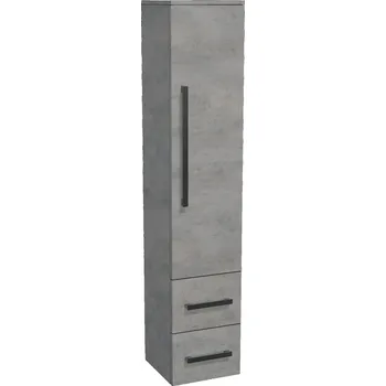 Koupelnový nábytek Koupelnová skříňka vysoká SAT Cube Way 35x163x33 cm beton CUBE3CHV35BE