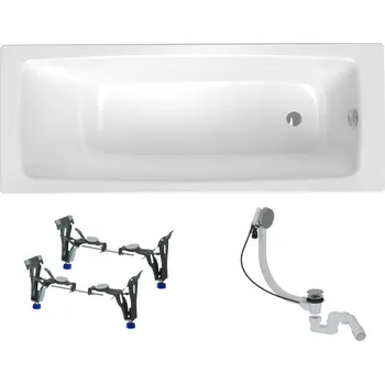 Obdélníková vana SAT Feel 150x70 cm smaltovaná ocel levá i pravá SATBVFEEL1507