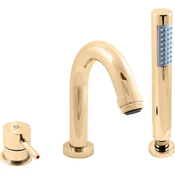 Vodovodní baterie Vanová baterie RAV SLEZÁK Seina se sprchovým setem zlatá SE962.5YZ