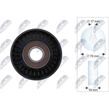 Napínací kladka, žebrovaný klínový řemen NTY RRK-CH-007