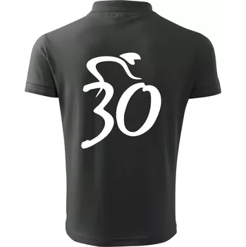 Pánská košile Cyklista slaví třicítku (30) - Polokošile pánská Pique Polo 203 - XL ( Tmavá břidlice (šedá se zeleným nádechem) )
