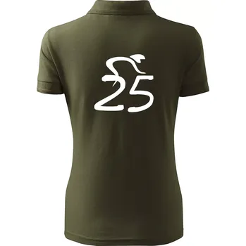 Cyklista slaví pětadvacítku (25) - Polokošile dámská Pique Polo - 2XL ( Military )