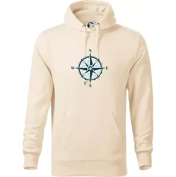 Pánská mikina Kompas old - Mikina pánská Cape s kapucí - 2XL ( Mandlová )