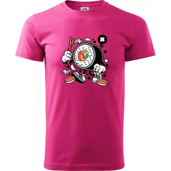 Pánská móda Sushiman - Klasické pánské triko vyšší gramáže - L ( Purpurová )