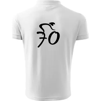 Pánská košile Cyklista slaví sedmdesátku (70) - Polokošile pánská Pique Polo 203 - S ( Bílá )