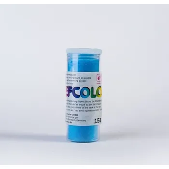 Speciální výtvarná barva Efcolor - Smaltovací prášek, 10 ml - průhledný modrý