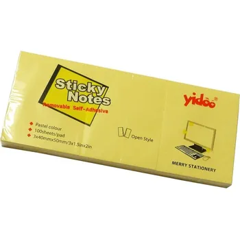 Samolepící bloček Samolepicí bloček 50 × 40 mm 300 listů - žlutý