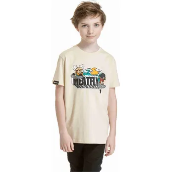 Meatfly dětské tričko Skejters Sand | Písková | Velikost 146 | 100% bavlna