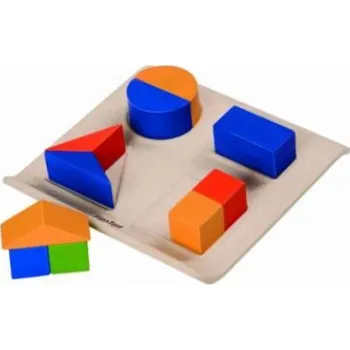 Dřevěná hračka Skládání zlomkových tvarů