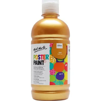 Vodová barva Temperová barva Mont Marte 500 ml - zlatá (Gold)