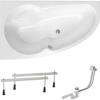 Asymetrická vana Laguna Luiza 150x95 cm akrylát levá SIKOLU1500LAPN