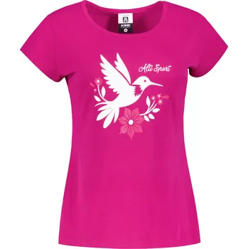 Dámská móda Dámské triko s krátkým rukávem ALTISPORT ALW192122 FUCHSIA RED XL