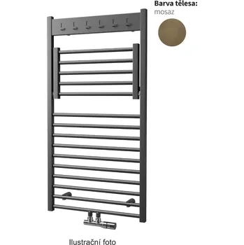 Radiátor Radiátor ISAN Flexi s háčky 113,5x60 cm mosaz metalíza DFLH11350600MO