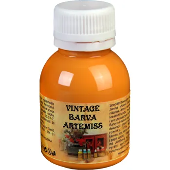 Speciální výtvarná barva Křídová VINTAGE barva - oranžová, 110 g