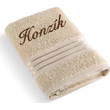 Ručník Komfortní ručník SE JMÉNEM 50x100 Linie béžová