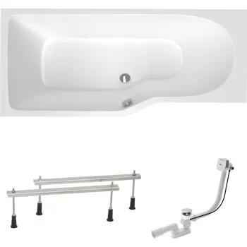 Vana Asymetrická vana Laguna Beáta Plus 160x80 cm akrylát levá SIKOBE1600LAPN