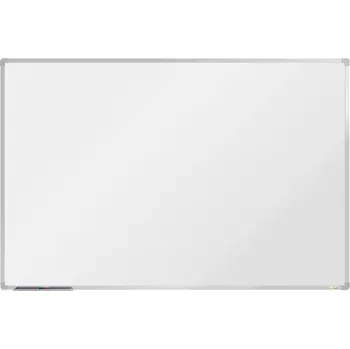 boardOK Bílá magnetická tabule s emailovým povrchem 180 × 120 cm, stříbrný rám