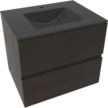 Koupelnová skříňka s umyvadlem Naturel Verona 60x50x45,5 cm tmavé dřevo mat VERONA60TDU4