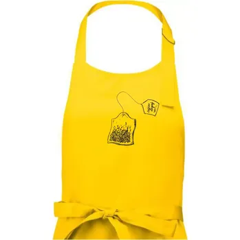 Kuchyňská zástěra Čaj - čajův nápoj - Pánská zástěra na vaření - Univerzální velikost ( Žlutá )