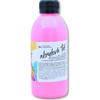 Speciální výtvarná barva Akrylátová tuš neon růžová - 250 g