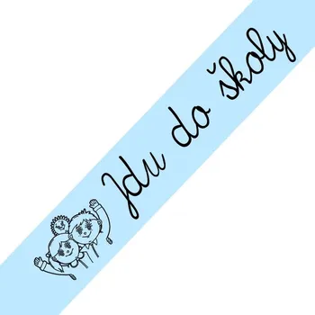 Party dekorace Šerpa - Jdu do školy - světlemodrá