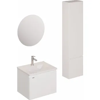 Umyvadlo Koupelnová sestava s umyvadlem včetně umyvadlové baterie, vtoku a sifonu Naturel Ancona bílá KSETANCONA12