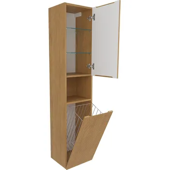 Nábytek Koupelnová skříňka vysoká SAT Evolution 36x165x32 cm dub medový mat SATEVOV36DMK
