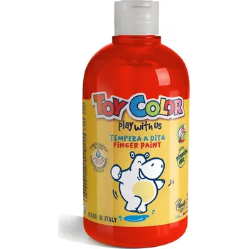 Vodová barva Prstová barva Toy Color - 500 ml - červená