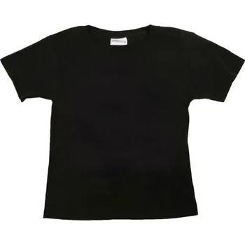 Dětské tričko krátký rukáv - černé, 134 cm (7-8 let)