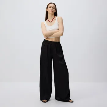 Dámské kalhoty Reserved - Kalhoty s efektem pomačkání - černý - 464GG-99X - 464GG-99X-S