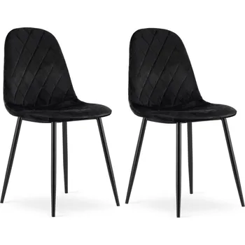 Jídelní židle Židle MONZA – černý samet / černé nohy 2ks