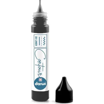 Speciální výtvarná barva DARWI Vitrážová kontura, 30 ml - černá