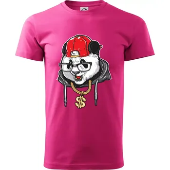 Pánská móda Hip hop panda - Klasické pánské triko vyšší gramáže - M ( Purpurová )