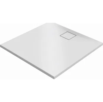 Sprchová vanička čtvercová Hüppe EasyFlat 90x90 cm litý mramor bílá matná EF0101.083