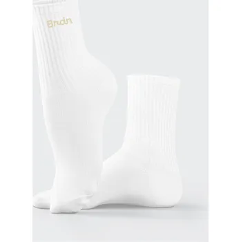 Pánské ponožky BrainMax Brain ponožky, BIO bavlna, bílé Velikost: 35-38 Sportovní ponožky z BIO bavlny