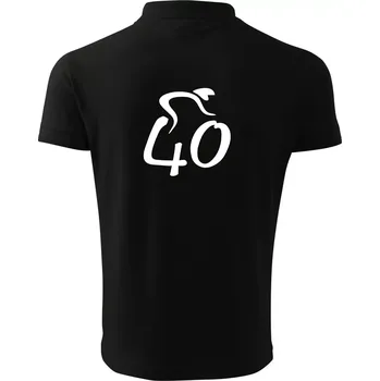 Pánská košile Cyklista slaví čtyřicítku (40) - Polokošile pánská Pique Polo 203 - 4XL ( Černá )