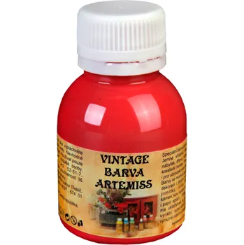 Speciální výtvarná barva Křídová VINTAGE barva - červená, 110 g