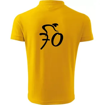 Pánská košile Cyklista slaví sedmdesátku (70) - Polokošile pánská Pique Polo 203 - 2XL ( Žlutá )