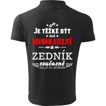 Pánská košile Je těžké být neodolatelný zedník - Polokošile pánská Pique Polo 203 - 4XL ( Dřevěné uhlí )