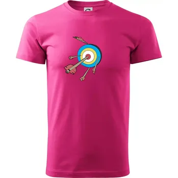 Pánské tričko Šípy v barevném terči - Klasické pánské triko vyšší gramáže - XL ( Purpurová )